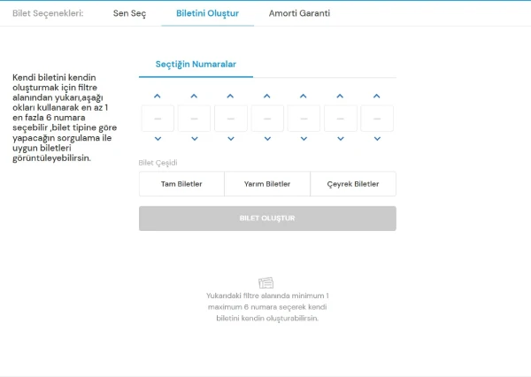 Biletini Olustur
